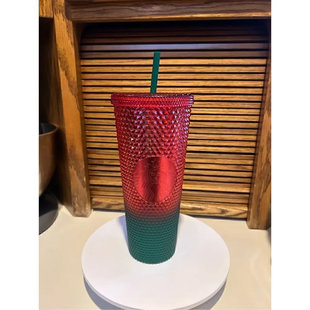 Disney Starbucks Travel Tumbler - Christmas 2022 Red And Green